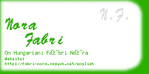 nora fabri business card